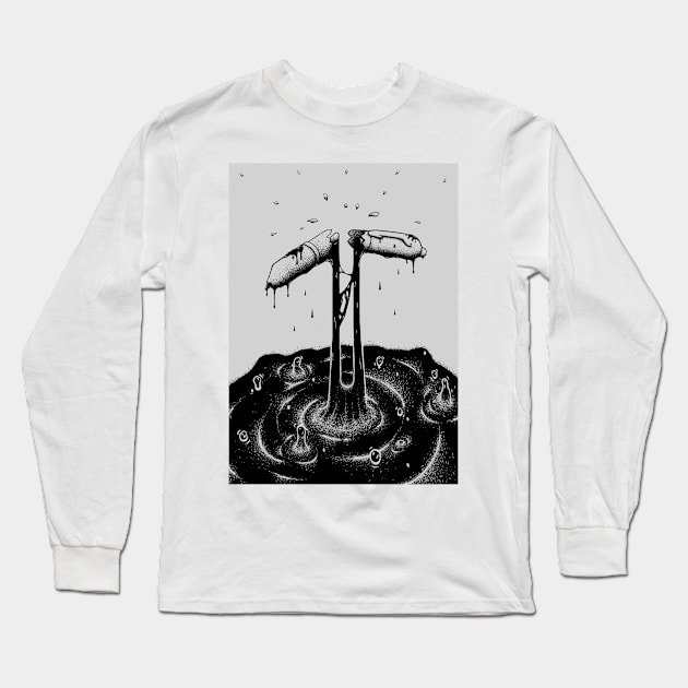 Broken Pen Long Sleeve T-Shirt by Muezzahero